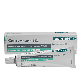 Синтомицина линимент 10% 25г (Зеленая дубрава)