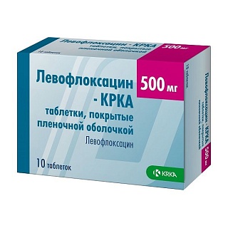 Левофлоксацин-КРКА таб п/пл/о 500мг N10 (КРКА)