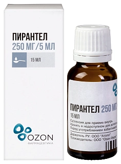 Пирантел сусп 250мг/5мл 15мл (Озон)
