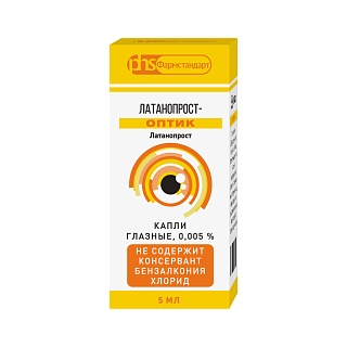 Латанопрост-Оптик капли глаз 0,005% 5мл (Фармстандарт МНН)