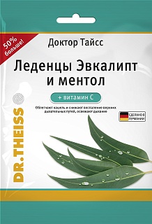 Доктор Тайсс Леденцы эвкалипт/ментол 25г (ДрТайсс)