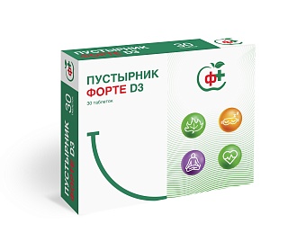 Пустырник форте Д3 таб п/о N30 (Квадрат-С)