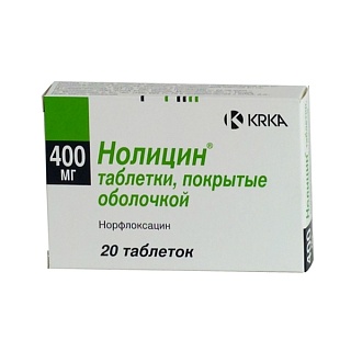 Нолицин таб п/пл/о 400мг N20 (КРКА)