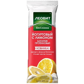 Леовит биослимика батончик протеин йогурт/лимон 40г (Леовит)
